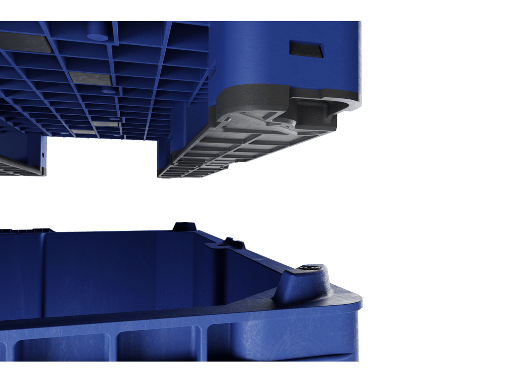 Pallet Box 2.0 (3R-closed) Azul para logística industrial