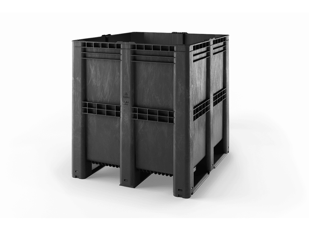 Pallet Box (3R-closed) Negra 100% para logística industrial