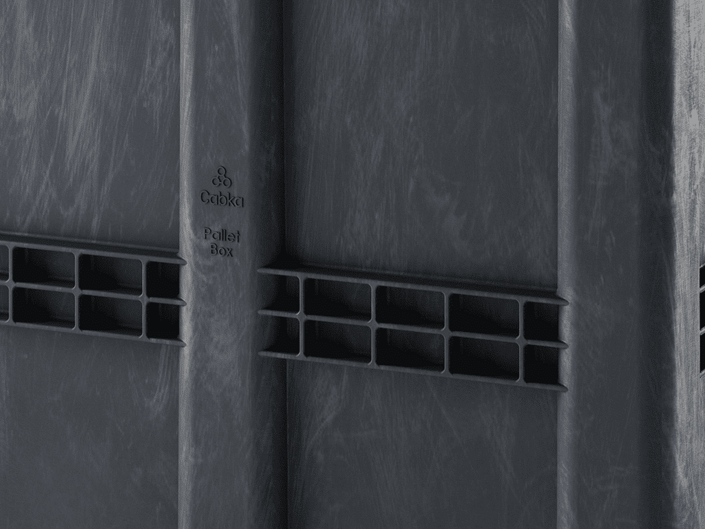 Pallet Box (3R-closed) Negra 100% para logística industrial