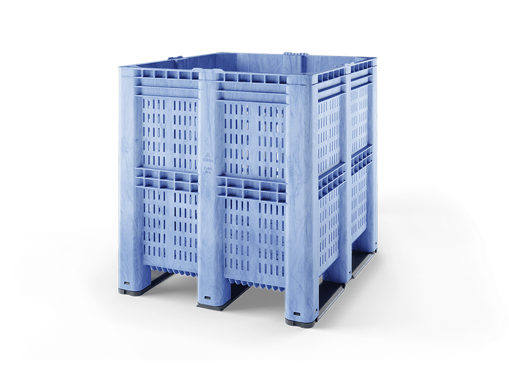 Pallet Box (3R-ventllated) Azul Claro para logística industrial