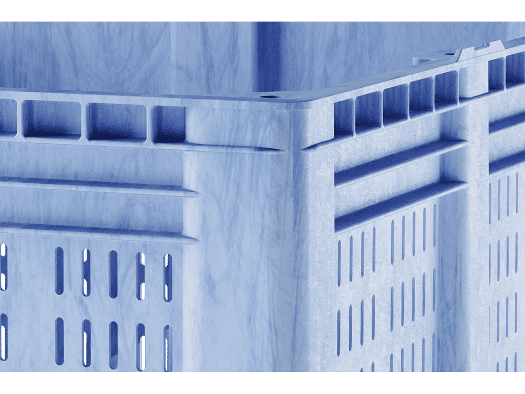 Pallet Box (3R-ventllated) Azul Claro para logística industrial