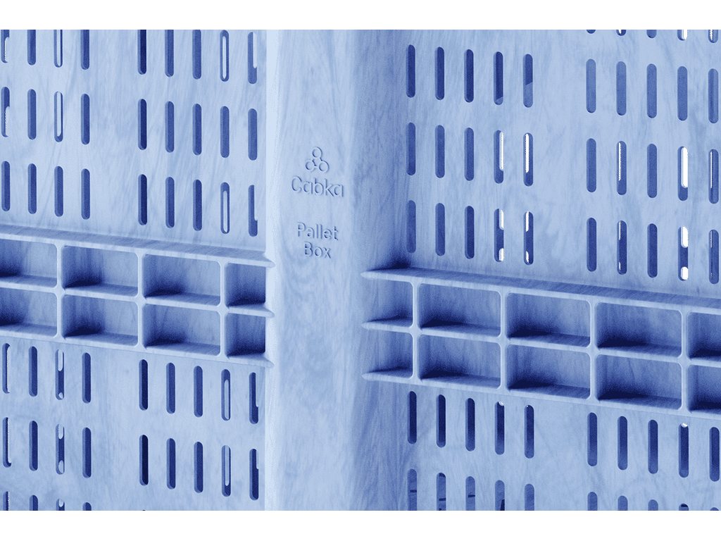 Pallet Box (3R-ventllated) Azul Claro para logística industrial