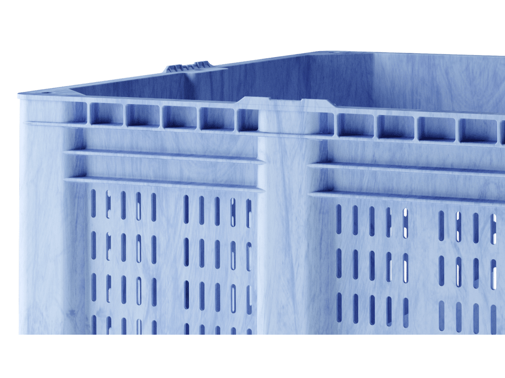 Pallet Box (3R-ventllated) Azul Claro para logística industrial